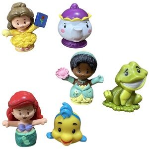 Fisher Price Little People Disney Princess & Friends Ariel Belle Tiana Lot of 6
